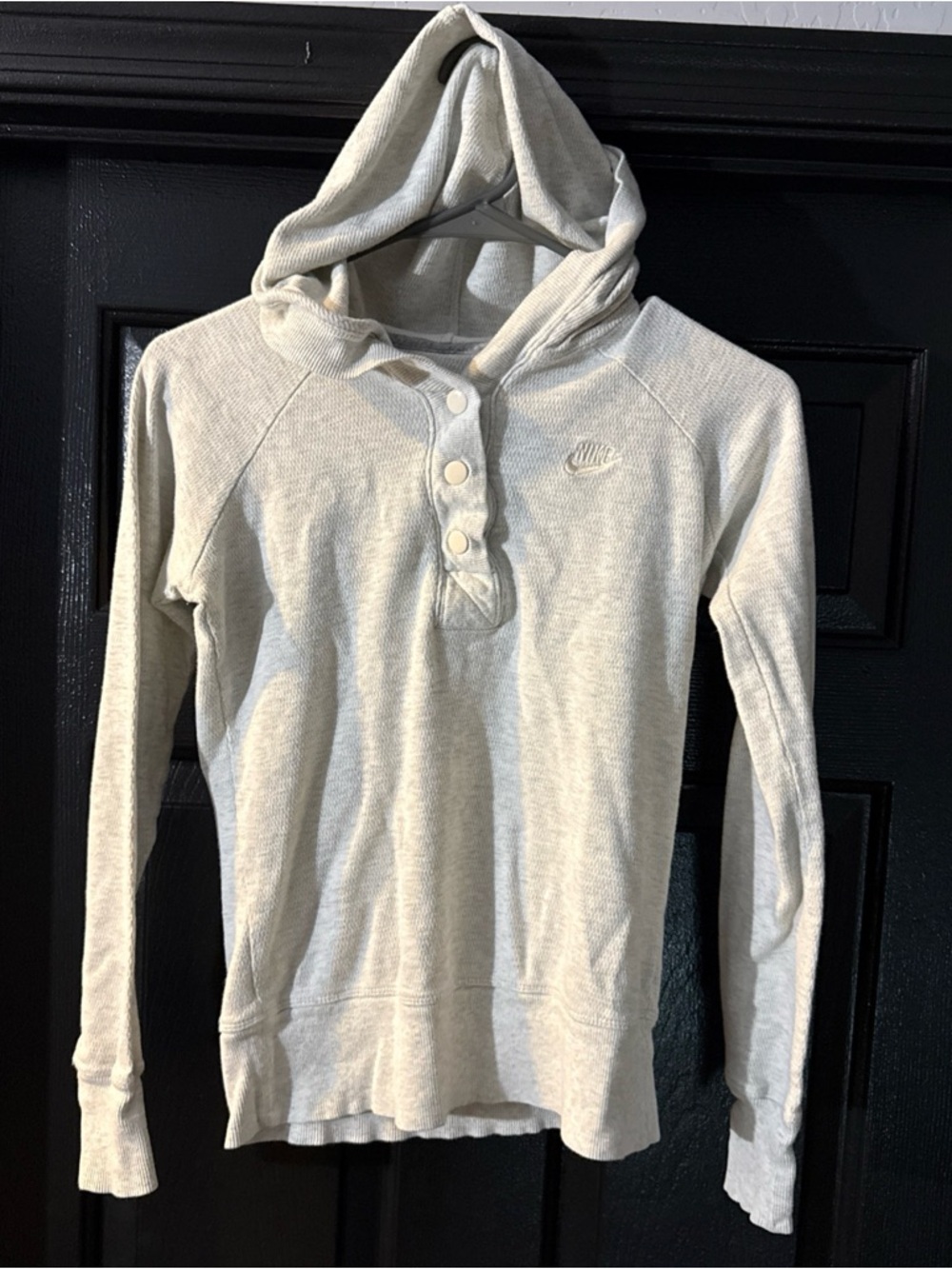 Nike Women’s Waffle Thermal Sportswear Hoodie Snap Button Neck Pullover (S) 4/6